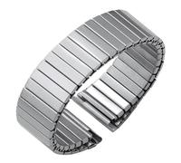 NGNKMPMCTK Bracelet de Montre élastique en Acier Inoxydable Extensible de 22 mm, Bracelet de Montre Extensible en métal, Bracelet de Remplacement Universel for Hommes et Femmes(Silver_22MM_S)