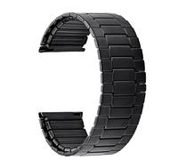 NGNKMPMCTK Bracelet élastique en Acier Inoxydable de 22mm for Hommes et Femmes, Bracelet de Montre en métal à dégagement Rapide, Bracelet Universel(Black_22mm)