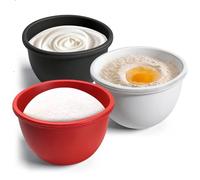 NGOKPYD Inserts de Bol en Silicone, Ensemble d'inserts pour Robot culinaire KitchenAid, Comprenant 3 Inserts et couvercles