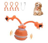 NGOKPYD Jouet Interactif pour Chien - Balle Interactive Chien, 3 Modes de Jeu, éMet des Cris d'oiseaux, Accompagné de Cordes à MâCher, IdéAl pour Les Petits Chiens et Chiots, PréVient L'Ennui