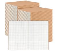 NGOSUET Lot de 60 petits carnets A5 à carreaux - 36 feuilles/72 pages - Couverture kraft marron - Format A5 - Petit carnet de croquis - Papier 80 g/m² - Carnet de croquis A5 - Pour bureau et école, 14