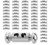 NGOSUET Serre-Câbles Métalliques Duplex 100 Pièces 10x5,9mm - Clips en Cuivre pour Câble Acier 1-3mm - Corde à Linge, Auvent, Tente