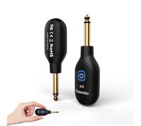 NGPARTNER Système de guitare sans fil 2,4 GHz 2 modes, taille du pouce, batterie au lithium rechargeable, 10 heures, Plug & Play pour guitare, violon, clavier (1TX+1RX)