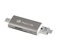NGS ALLYREADER lecteur de carte mémoire USB/Micro-USB Gris, Blanc