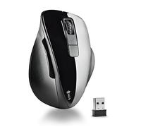 NGS Bow Black - Souris sans Fil RF 2,4Ghz, Souris Optique Wireless 800/1200/1600dpi pour Ordinateur, Scroll + 5 Boutons, Ergonomie Droitiers, Noir