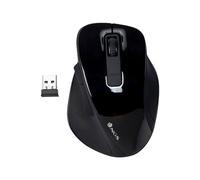 NGS BOW - Souris - ergonomique - pour droitiers - optique - 5 boutons - sans fil - 2.4 GHz - récepteur sans fil USB - noir brillant
