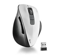 NGS Souris sans fil Bow - Optique 800/1200/1600 dpi 2,4 GHz 5 boutons Ergonomique droitier Blanc