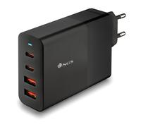 NGS Bud 100W Chargeur Mural Universel 100W Ultrarapide - 2x USB-C PD & PPS, 2x USB-A QC 3.0 - Noir