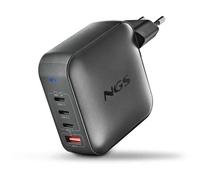 Ngs Bud 165w : Chargeur Mural Universel 165w Avec 4 Ports : 3 Usb-C+1 Usb-A. Charge Rapide Et Sûre. Chargement Simultané.