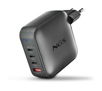 NGS Technology Adaptateur secteur GaN ultra rapide 165W 5A QC 3.0 PD 3.1/PPS 3xUSB-C USB-A Noir