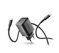 NGS BUD 65W-C : adaptateur secteur de 65W avec 1 sortie USB-C (PD & PPS) et câble de 1,5 mètre inclus. Compact. GaN. Chargement rapi