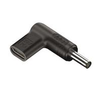 BUD-S - Adaptateur pour prise d'alimentation - DC jack de 6,5 mm x 4,4 mm (M) incliné pour 24 pin USB-C (F) - 20 V - Alimentation USB (100 W) - noir