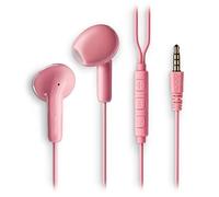 NGS CROSS FLIP PINK: Casque intra Jack 3,5 mm, micro, contrôle volume, bouton multifonction, assistant vocal. Rose.