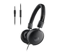 NGS Cross HOP Black - Casque avec Microphone et Connexion Jack 3,5 mm, câble de 1,5 m, Bouton Multifonction et Assistant Vocal, Noir