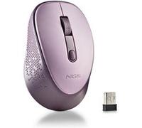 NGS DEW LILAC : Souris optique sans fil 2,4Ghz nano récepteur-800/1600 DPI. 3 boutons + défilement. Ambidextre. Silencieuse. Couleur lila. G