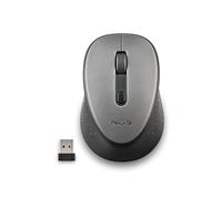 NGS DEW Souris Bureau Ambidextre RF sans fil Optique 1600 DPI Gris, Clic Silencieux, 2 Boutons, Portée 10m, Récepteur USB-A Nano, Piles AAA Incluses