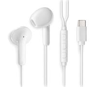 NGS Écouteurs intra-auriculaires Cross Glide - avec microphone, USB Type-C - Blancs