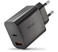 NGS ERA 20W : GaN Chargeur mural universel 20W avec 2 ports : USB-C + USB-A. Chargement rapide et sûr. Grande compatibilité. Charge