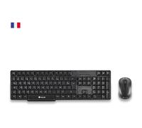 NGS ¿¿EUPHORIA KIT FRENCH clavier Souris incluse Universel RF sans fil AZERTY Français Noir