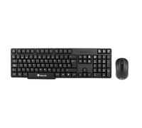 Euphoria Kit PORTUGUESE: Ensemble Clavier et souris sans fil. Récepteur Nano USB pour Ordinateur Portable, PC- Noir. DISPOSITION: PORTUGAIS - QWERTY