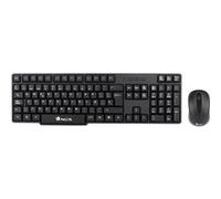 NGS Combo clavier et souris Euphoria Kit portugais QWERTY sans fil 2,4 GHz clics silencieux Noir