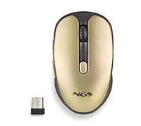 NGS Evo Rust Gold - Souris sans Fil Rechargeable 2,4 GHz pour Ordinateur/MacBook/PC/Mac/iPad/Tablette, Touches Silencieuses, 3 Niveaux de Résolution:800/1200/1600, Conçue pour Les Droitiers, d'or