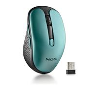 NGS Technology Souris sans fil Evo Rust Ice – Rechargeable 2,4 GHz, Silencieuse, 800/1200/1600, Bleue