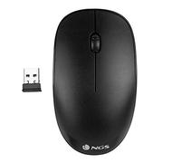 NGS FOG BLACK - Souris Optique Sans Fil 2.4GHz, Souris pour Ordinateur ou Laptop avec 2 Bouttons et Scroll, 1000dpi, Noir