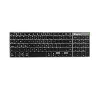 NGS Fortune BT - Clavier - multi-mode, rechargeable - sans fil - Bluetooth 5.0 - commutateur : X-SCISSORS - noir / argent - boîte