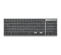 NGS Fortune-BT- Clavier Multi-appareils sans Fil Rechargeable, Bluetooth 5.0, portée de 10 mètres, AZERTY français, Noir.