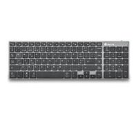 NGS FORTUNE-BT PORTUGUESE: Clavier sans fil multi dispositifs avec 12 touches multimedia. Touches ciseaux X-type. Aluminium. Rechargeable. PT DISPOSITION: PORTUGAIS - QWERTY G