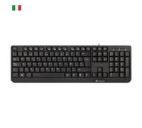 NGS FunkyV3, QWERTY, IT clavier Maison USB Italien Noir