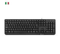 NGS FunkyV3, QWERTY, IT clavier Maison USB Italien Noir