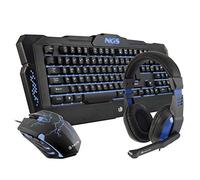 NGS GBX-1000 USB Français Noir - Claviers (Standard, avec Fil, USB, Noir, Souris Incluse)