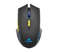 NGS GMX-200 - Souris de Jeu sans Fil avec éclairage LED 6 Boutons capteur Optique réglable Compatible PC et Ordinateurs Portables/PS/Xbox/Nintendo Switch/tablettes/téléphones précision et contrôle