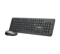 NGS Harmony Kit - Ensemble silencieux clavier et souris sans fil avec 12 touches multimédia, design italien