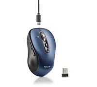 NGS Infinity-RB - Souris sans Fil Rechargeable, Souris Ergonomique Multi-appareils, Connexion 2,4 GHz + Bluetooth 5.1, Boutons Silencieux Défilement latéral Rapide de la molette DPI réglable Bleu