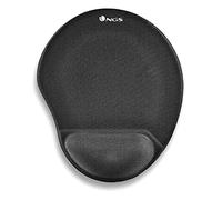 NGS Kilim Gel - Tapis de Souris Ergonomique avec Repose-Poignets, Mouse Pad Anti-dérapante, 25x21x2 cm, Couleur Noire