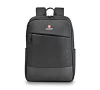 NGS Monray Sacks Venture Black - Sac à dos pour ordinateur portable jusqu’à 15,6 pouces, polyester résistant à l’eau, compartiment rembourré, poche avant et latérale, sangles rembourrées, noir