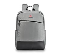 NGS Monray Sacks Venture Gray - Sac à dos pour ordinateur portable jusqu’à 15,6 pouces, polyester résistant à l’eau, compartiment rembourré, poche avant et latérale, sangles rembourrées, gris