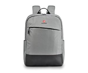 NGS Monray Sacks Venture Gray - Sac à dos pour ordinateur portable jusqu’à 15,6 pouces, polyester résistant à l’eau, compartiment rembourré, poche avant et latérale, sangles rembourrées, gris