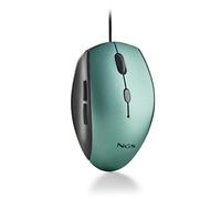 NGS Moth Ice - Souris d’Ordinateur Optique Filaire USB avec 5 Boutons Silencieux et Défilement, Souris Ergonomique, 800/1200/1600 DPI Dimmable, Glace