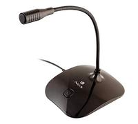 NGS MS115 - Microphone de Table avec Angle Adjustable et Bouton Mute pour Laptop/PC, Connexion Jack 3.5mm