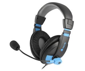 NGS MSX9 Pro Casque Avec fil Arceau Appels/Musique Noir, Bleu