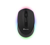 NGS Ratón INALAMBRICO RECARGABLE LED NEGRO