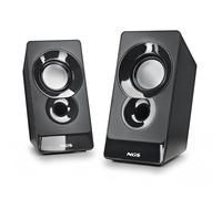 NGS SB210 - Enceintes Stéréo 12 W PC, Alimentées par USB, Entrée Jack 3,5 mm, Son Clair et Surround, Contrôle du Volume, Design Compact, Plug & Play, Compatibles avec Les Ordinateurs et Les Portables