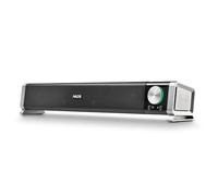 NGS SB500-BT - Barre de Son Bluetooth sans Fil 20 W pour PC, TV, Smartphone ou Tablette, Son Stéréo, Alimentation USB, Prise Jack 3,5 mm, Microphone, Sortie Casque, Plug & Play, Compacte