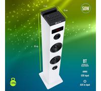 NGS Sky Charm Tour de son Bluetooth 50 W - Télécommande - Affichage LED - USB, radio FM, entrée a