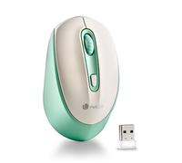 NGS Smog-RB Mint - Souris Multi-Appareils sans Fil Rechargeable avec Éclairage LED, Technologie Bluetooth 3.0/5.0, 2.4Ghz, Portée de 10 Mètres, Autonomie de 50 Heures, Vert et Blanc