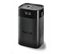 NGS Twix 20 - Batterie Portable 20 000 mAh, 65 W, Charge Rapide, USB-C 20 W et USB-A QC 22,5 W, écran LED précis, Compact et léger, Compatible avec iPhone, Samsung, Xiaomi, Huawei, Ordinateur Portable